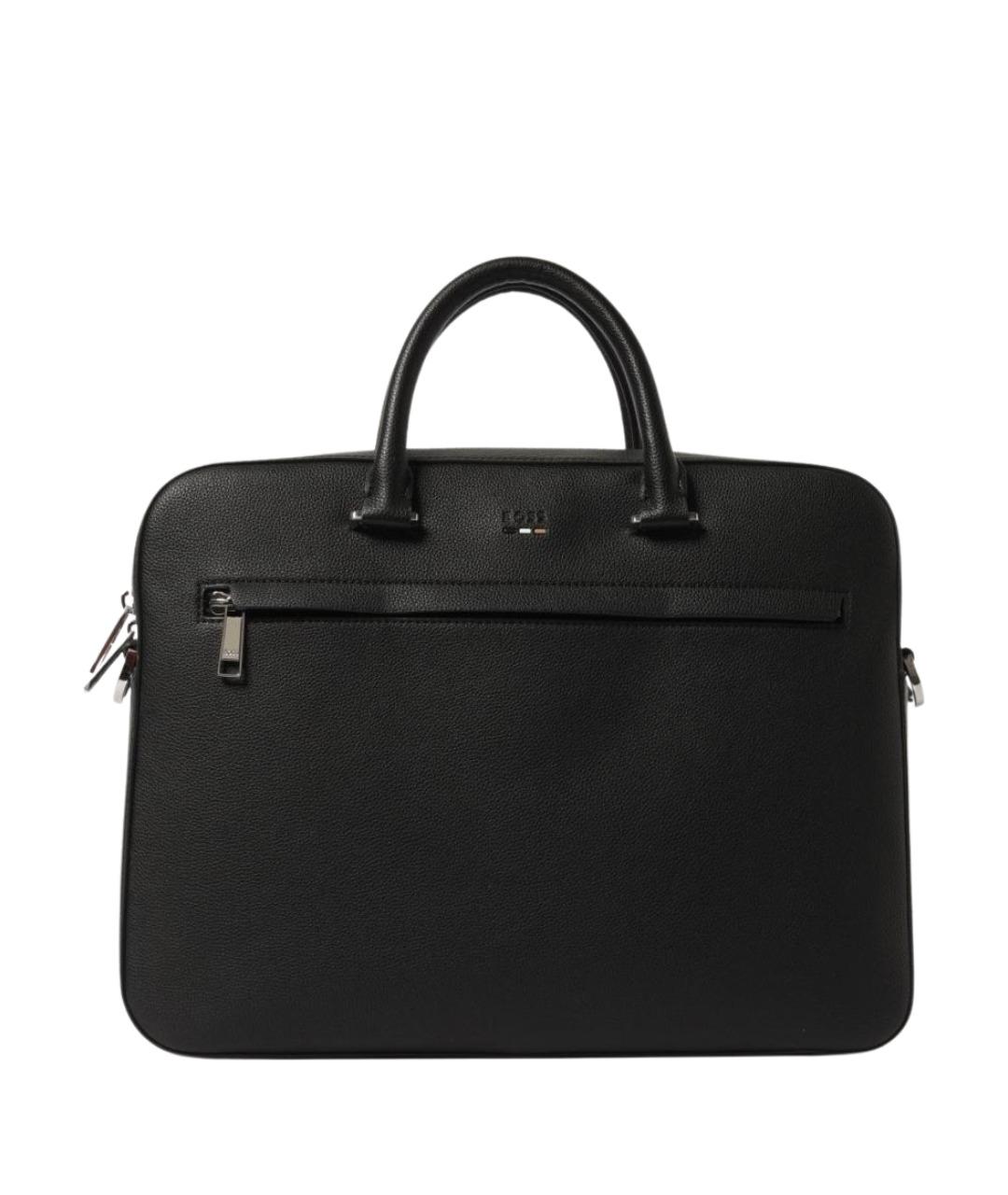 HUGO BOSS Черная сумка тоут из искусственной кожи, фото 1