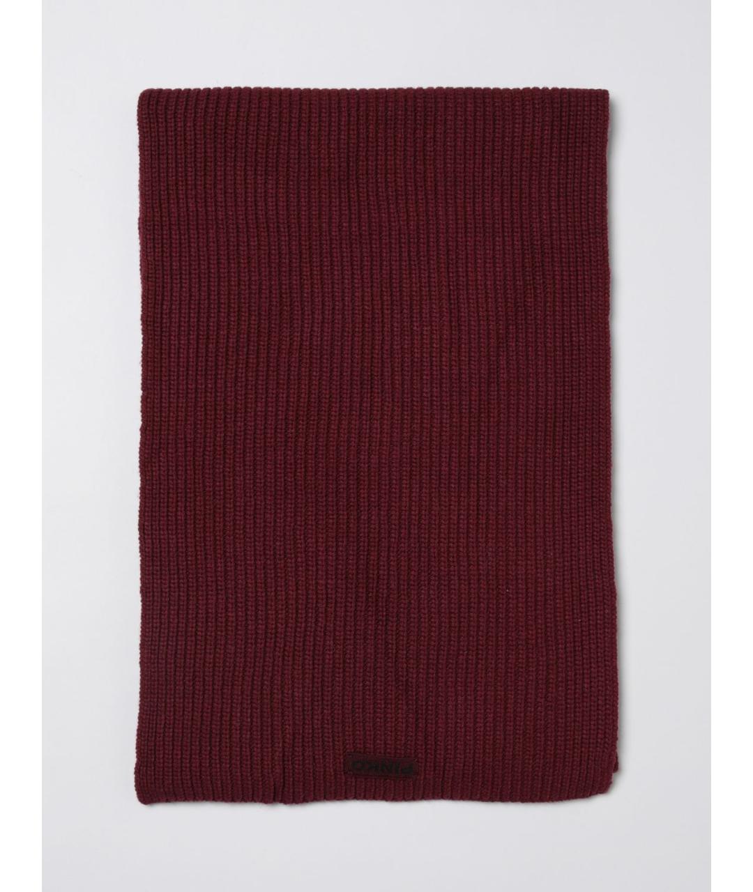 PINKO Бордовый шарф, фото 4