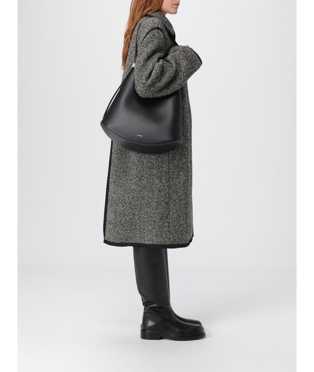 JIL SANDER Серое шерстяное пальто, фото 3