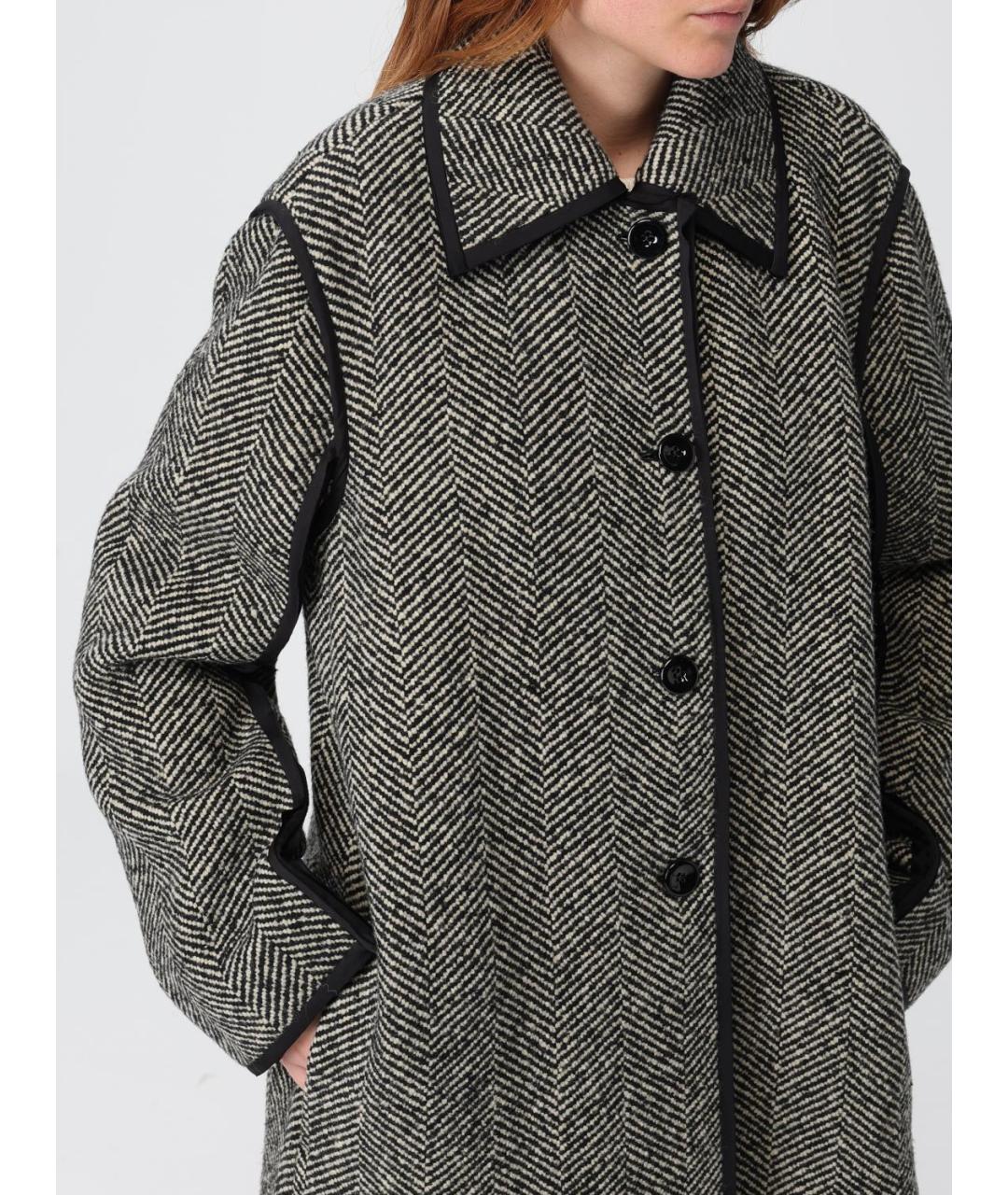 JIL SANDER Серое шерстяное пальто, фото 6