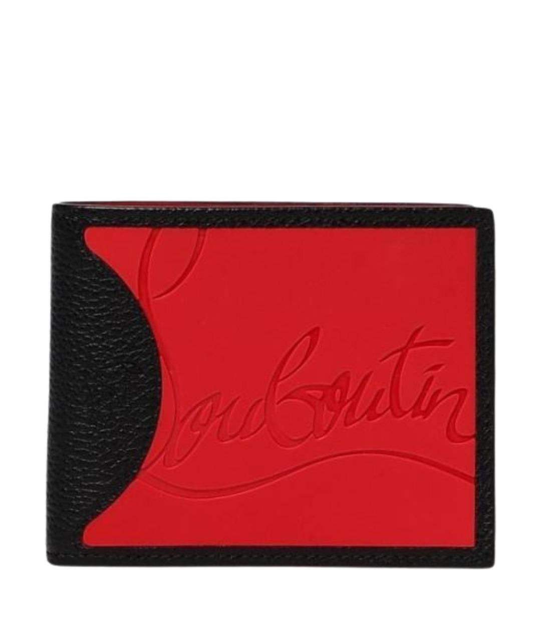 CHRISTIAN LOUBOUTIN Черный кожаный кошелек, фото 1