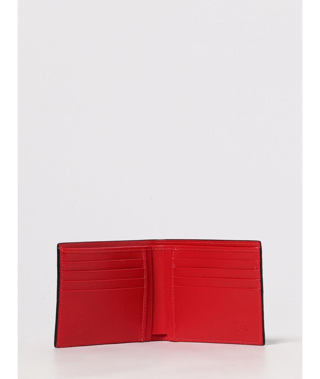 CHRISTIAN LOUBOUTIN Черный кожаный кошелек, фото 2