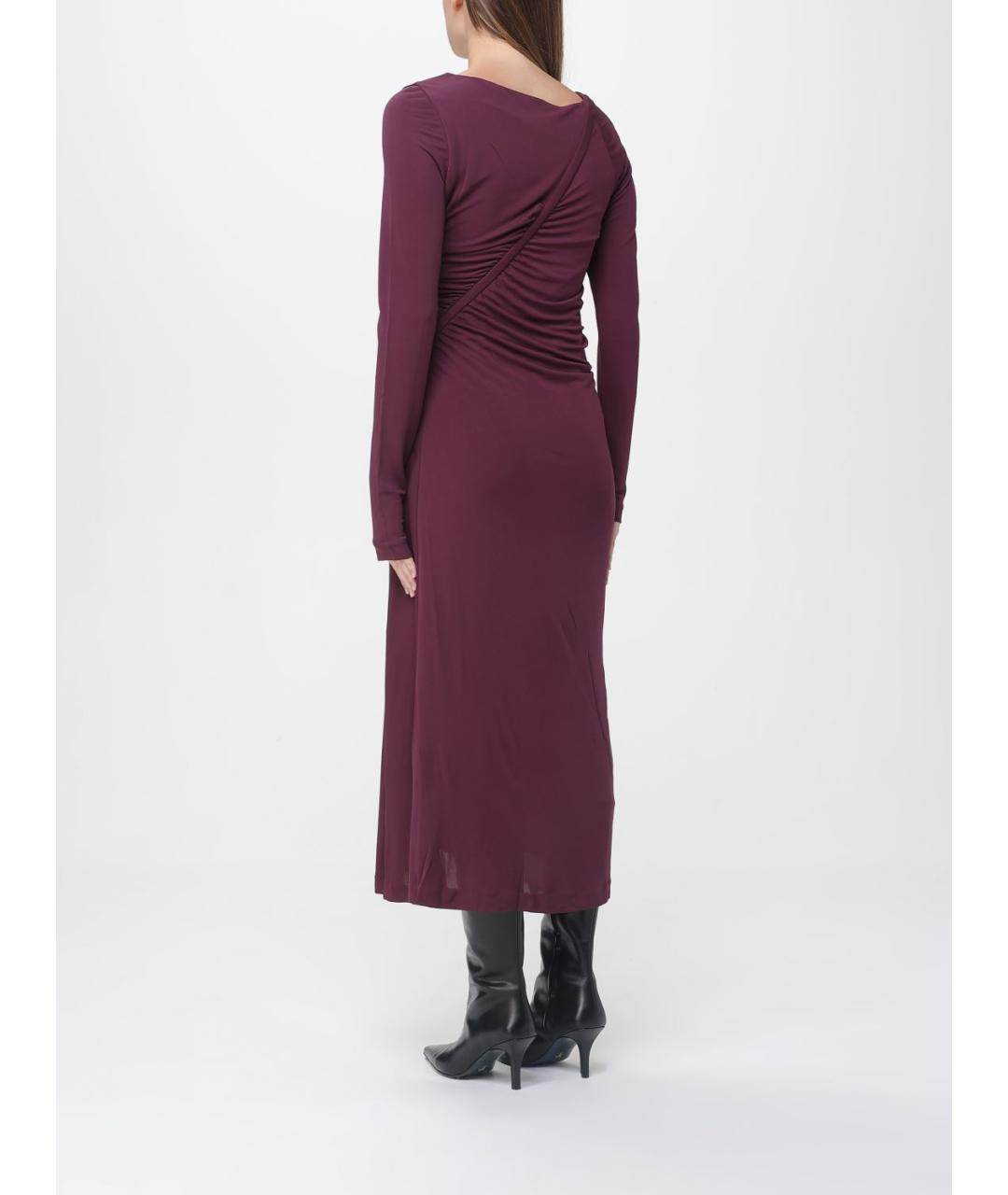 HUGO BOSS Фиолетовое вискозное вечернее платье, фото 2