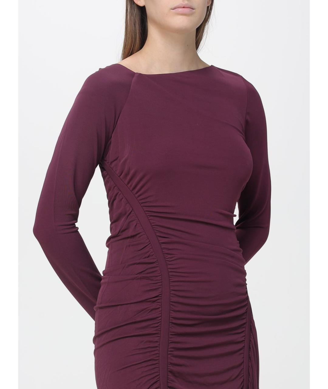 HUGO BOSS Фиолетовое вискозное вечернее платье, фото 3