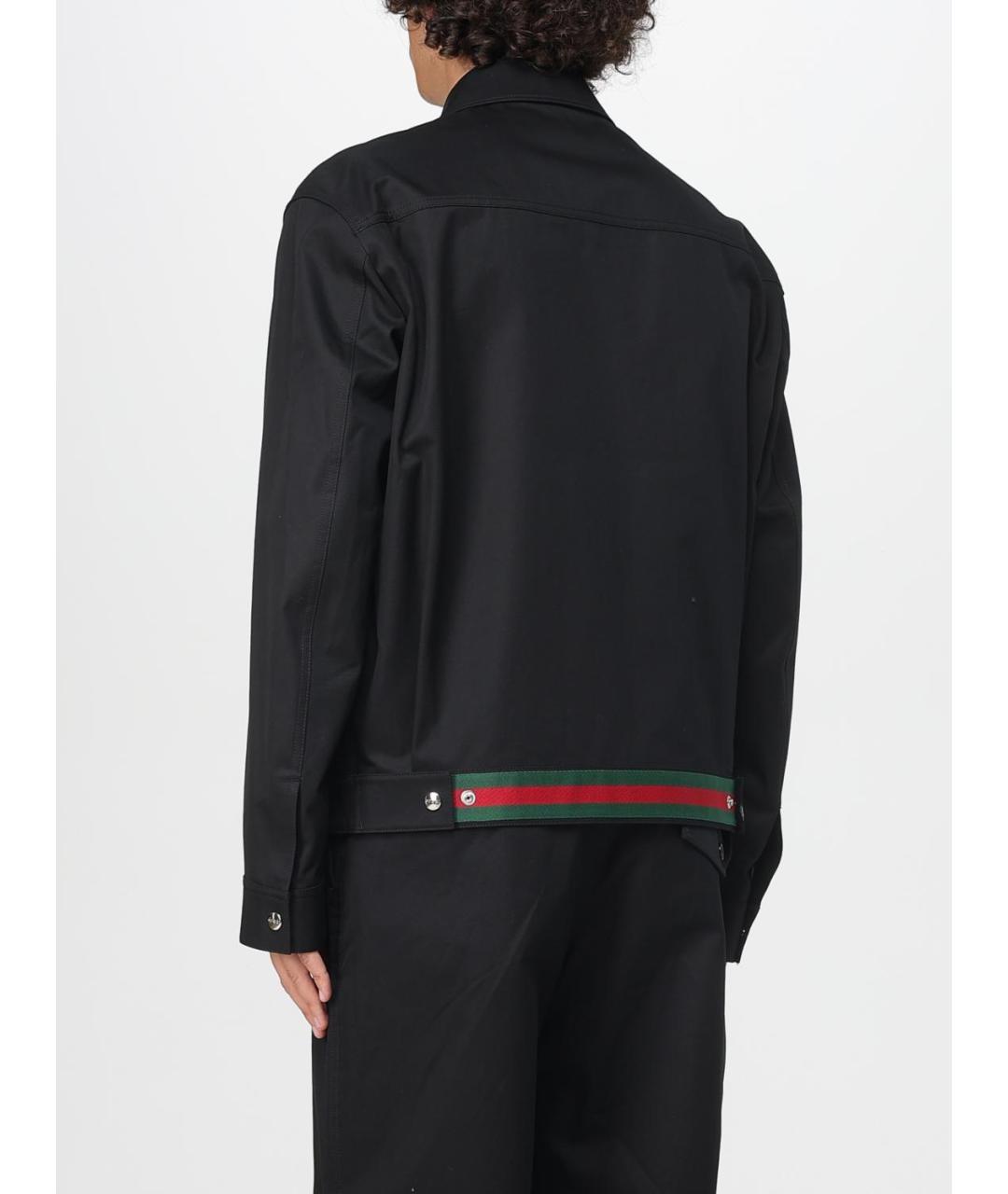 GUCCI Черная хлопковая куртка, фото 3