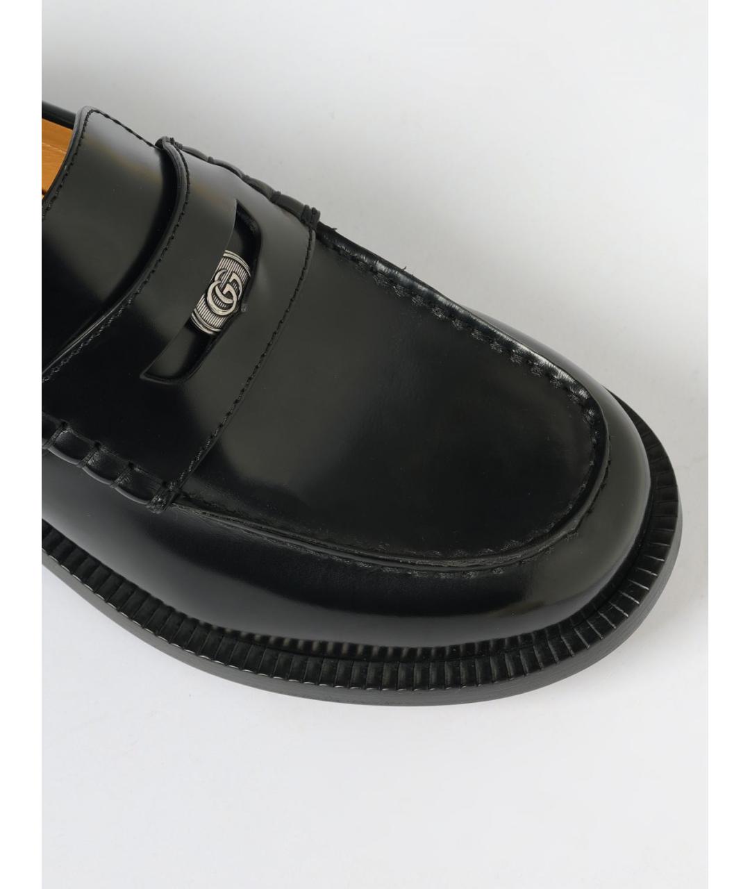 GUCCI Черные кожаные лоферы, фото 4
