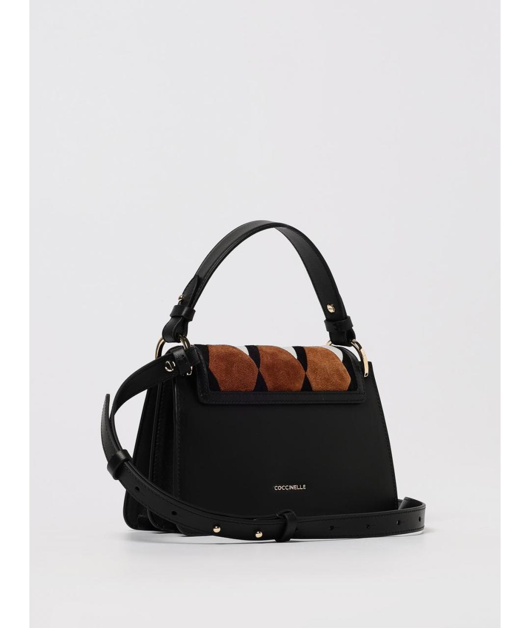 COCCINELLE Коричневая кожаная сумка с короткими ручками, фото 2