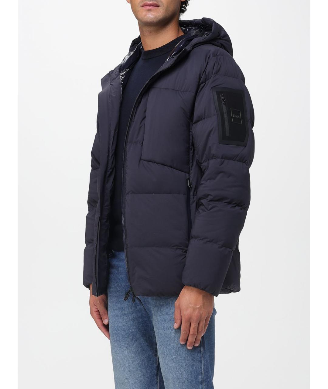 HUGO BOSS Синяя полиэстеровая куртка, фото 3