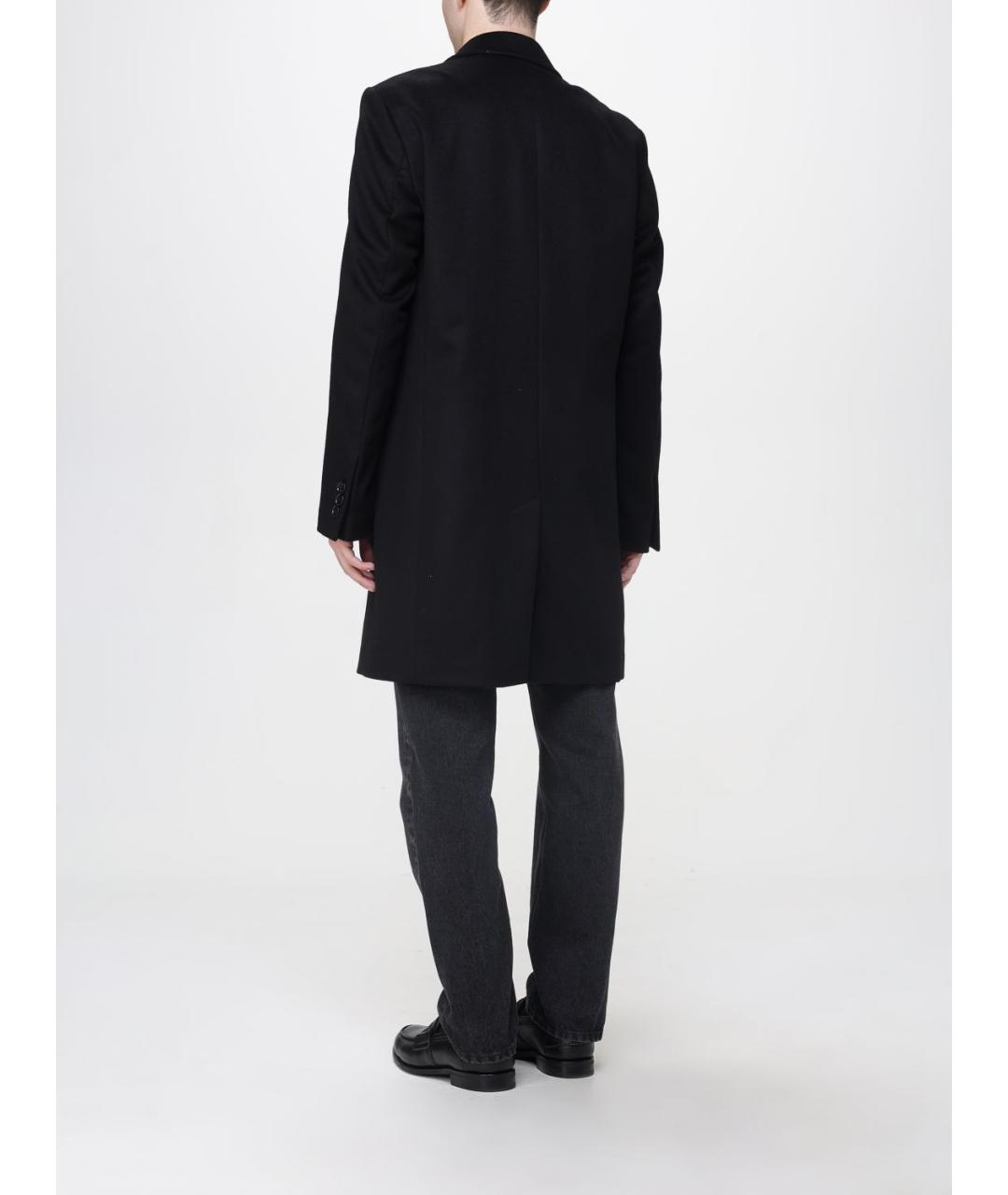 HUGO BOSS Черное шерстяное пальто, фото 2