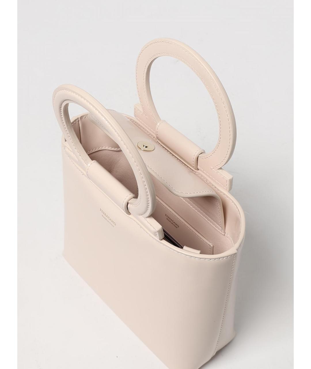 FERRAGAMO Розовая кожаная сумка тоут, фото 5
