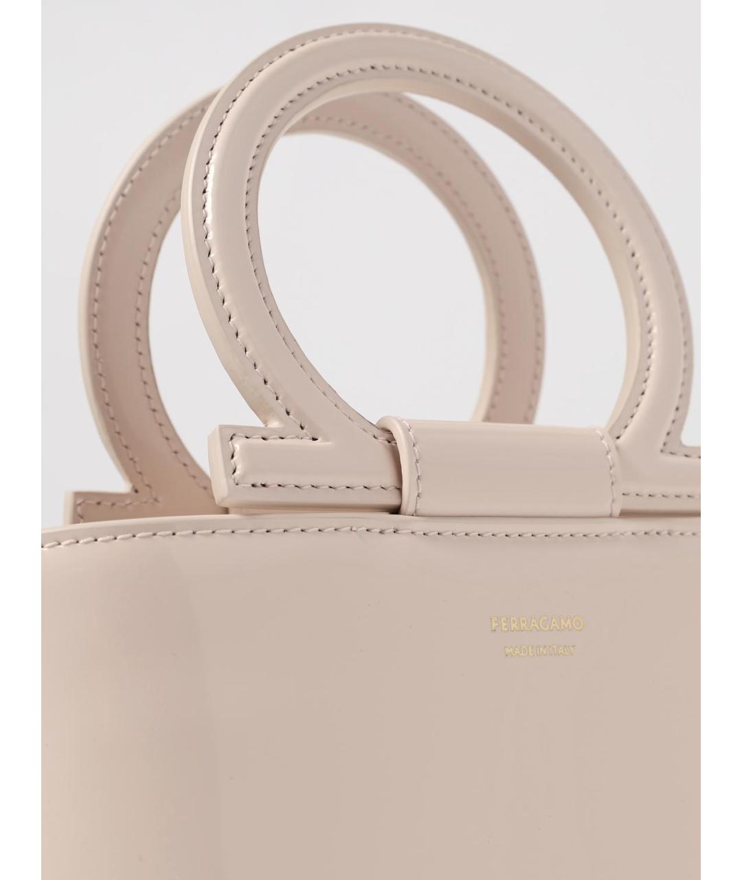 FERRAGAMO Розовая кожаная сумка тоут, фото 4