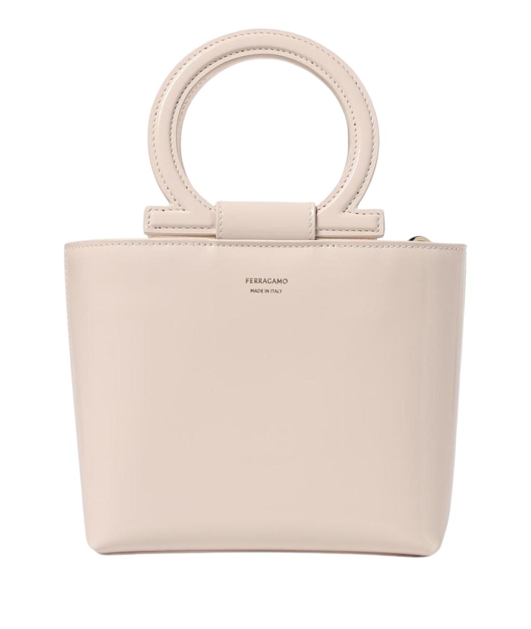 FERRAGAMO Розовая кожаная сумка тоут, фото 1