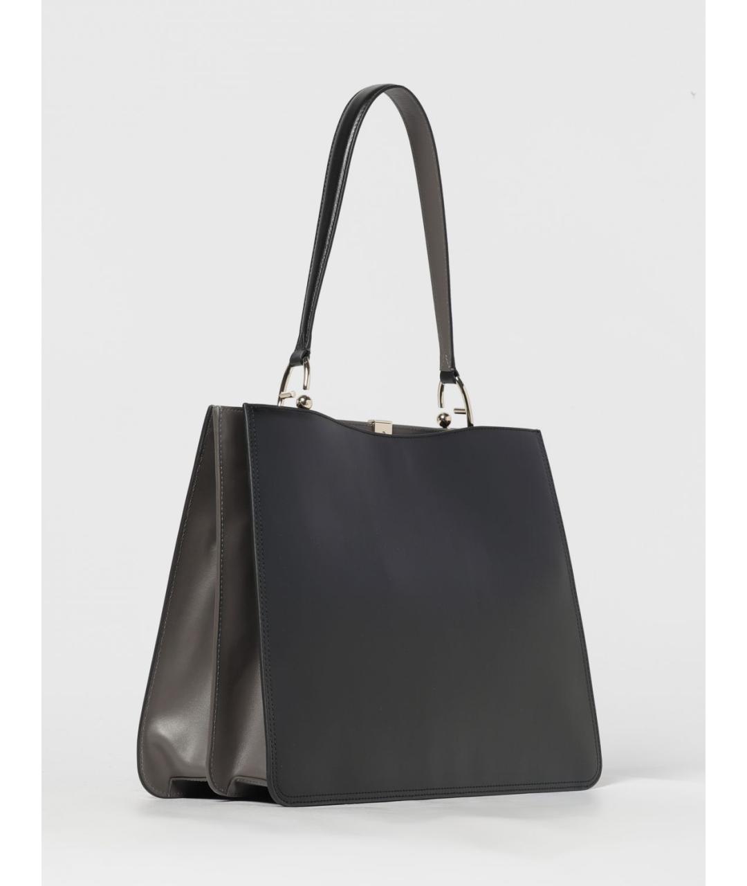 FURLA Черная кожаная сумка тоут, фото 2