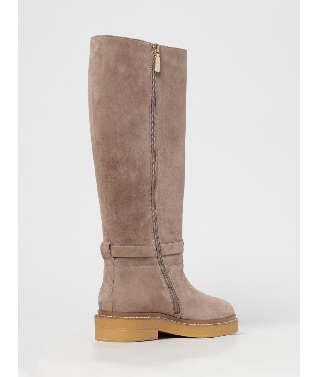 COCCINELLE Бежевые замшевые сапоги, фото 3