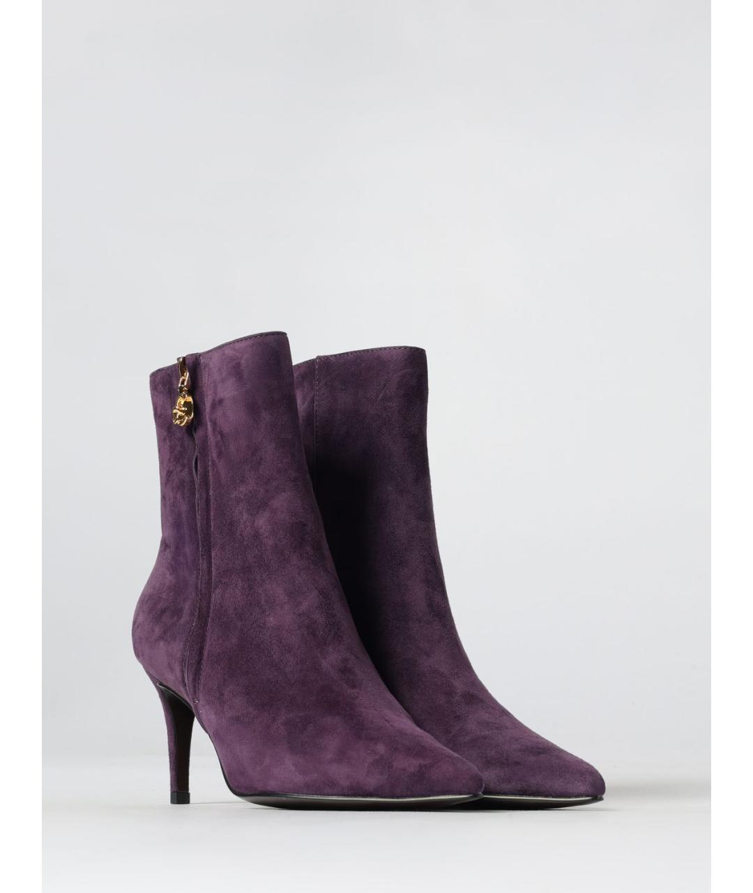 COCCINELLE Фиолетовые замшевые ботильоны, фото 2