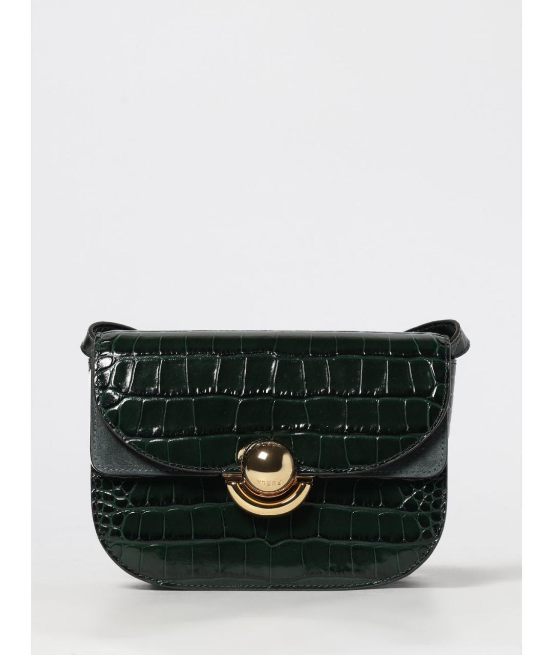 FURLA Зеленая кожаная сумка через плечо, фото 4