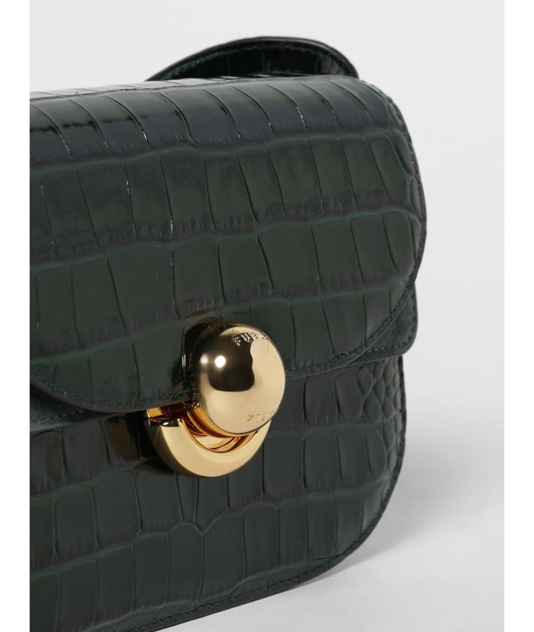 FURLA Зеленая кожаная сумка через плечо, фото 3