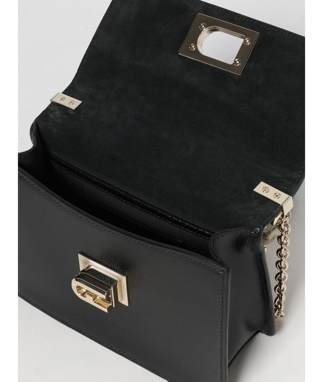 FURLA Черная кожаная сумка через плечо, фото 3