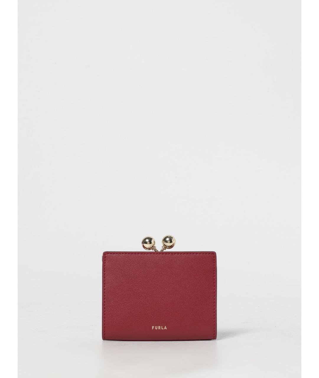 FURLA Красный кожаный кошелек, фото 4