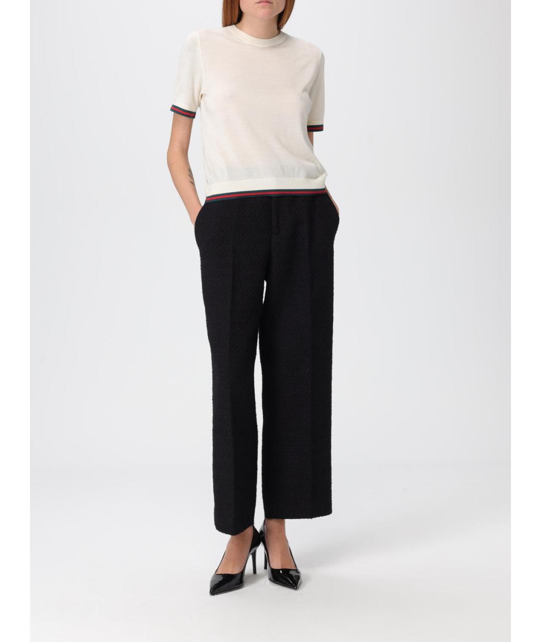 GUCCI Белая шерстяная футболка, фото 2