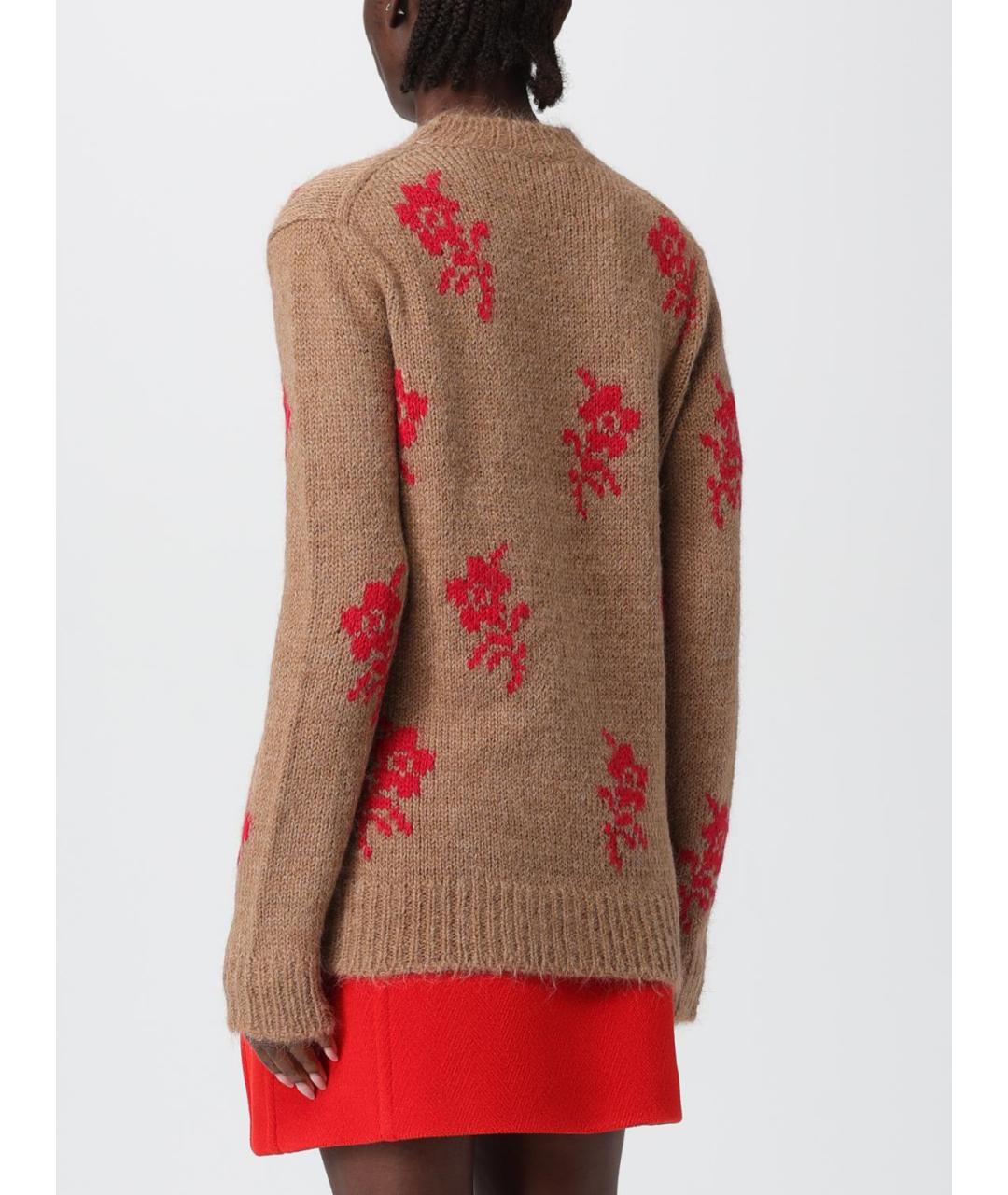 JIL SANDER Бежевый шерстяной джемпер / свитер, фото 3