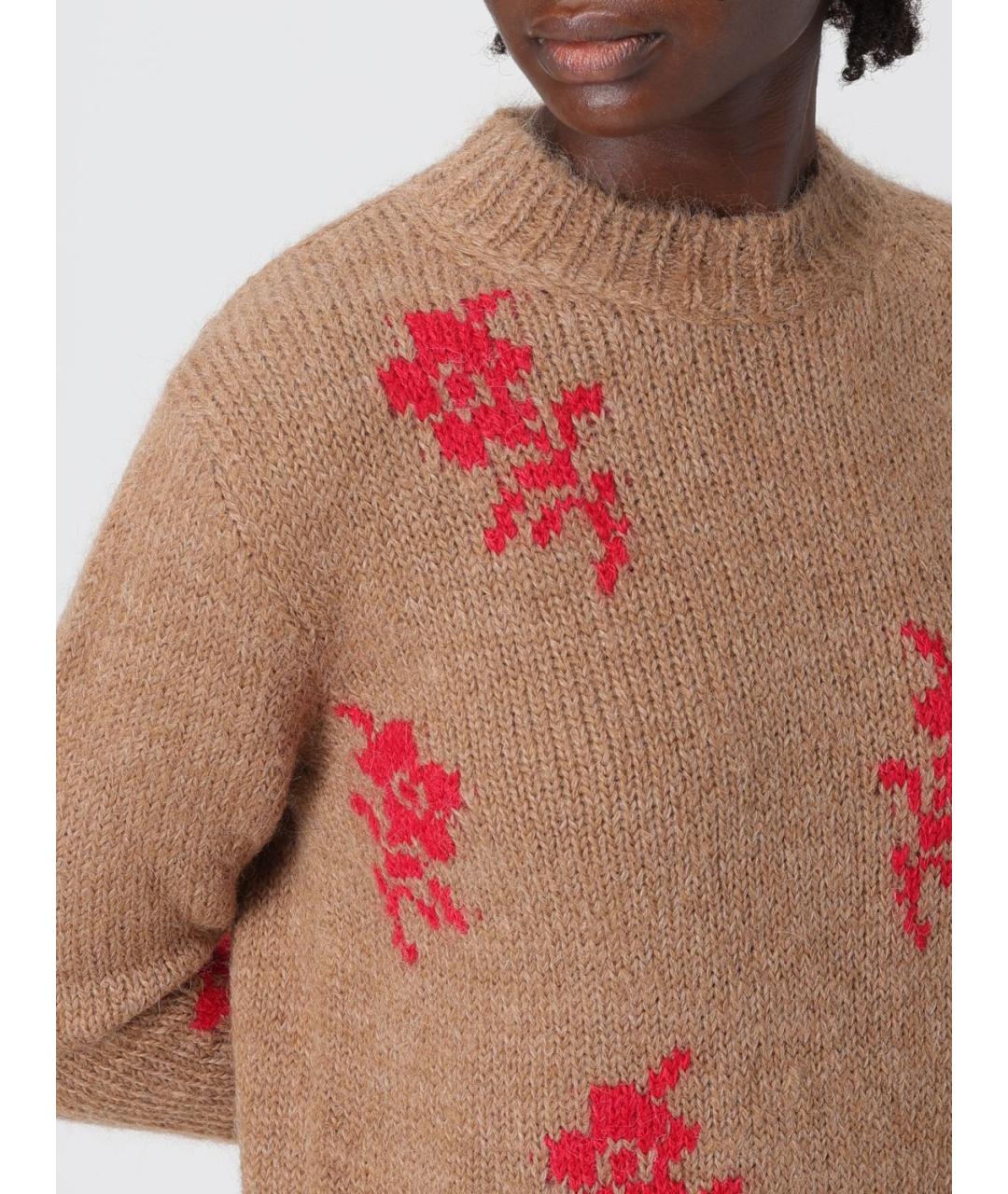 JIL SANDER Бежевый шерстяной джемпер / свитер, фото 5