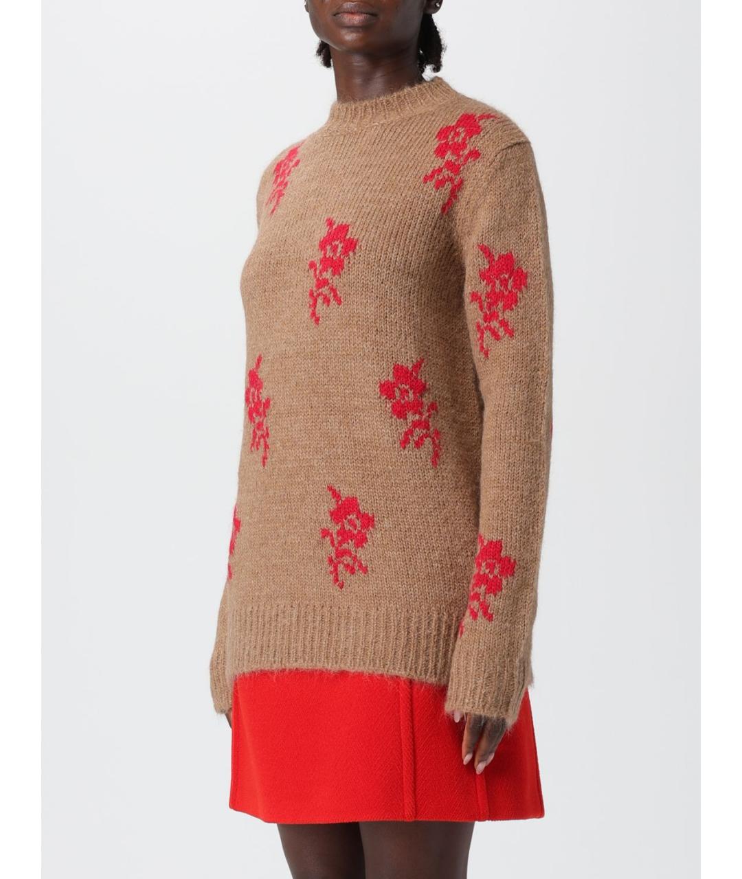 JIL SANDER Бежевый шерстяной джемпер / свитер, фото 4