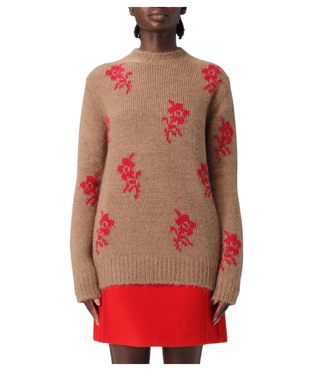 JIL SANDER Бежевый шерстяной джемпер / свитер, фото 1