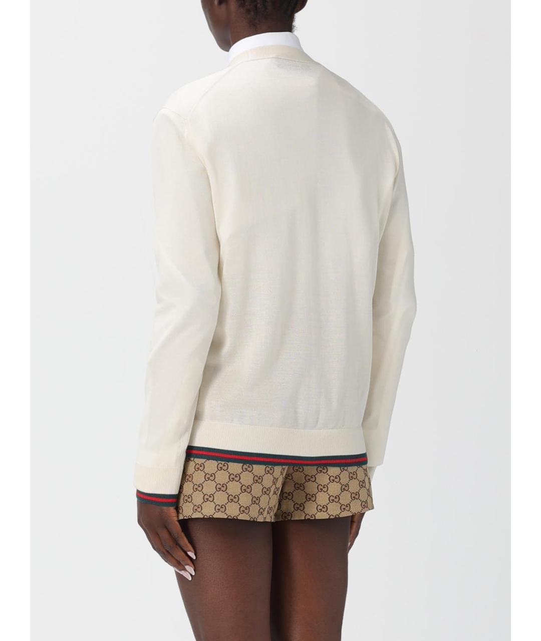 GUCCI Белый кашемировый кардиган, фото 3
