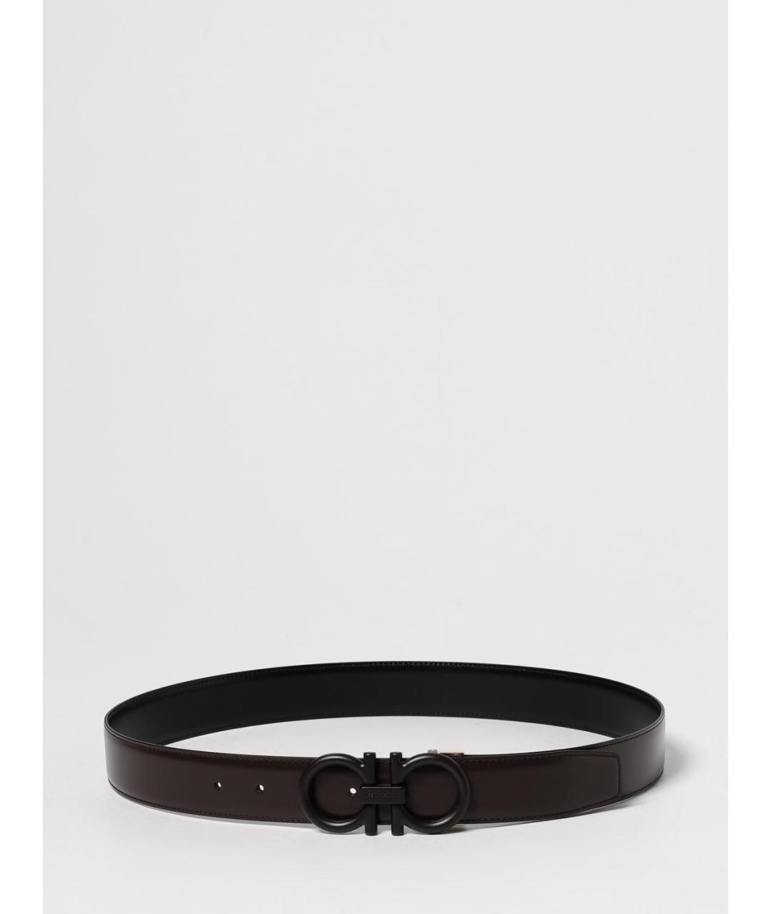FERRAGAMO Коричневый кожаный ремень, фото 5