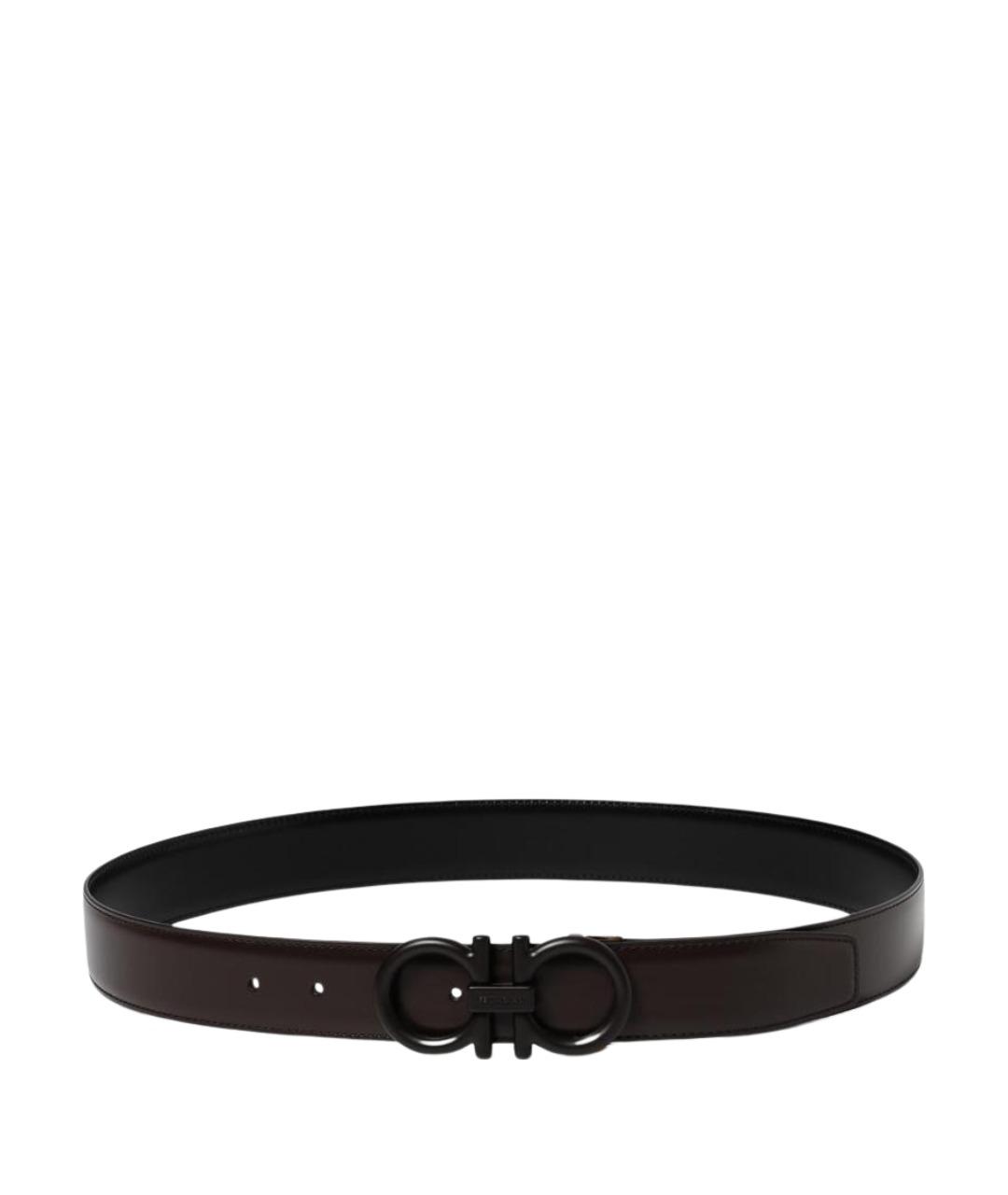 FERRAGAMO Коричневый кожаный ремень, фото 1