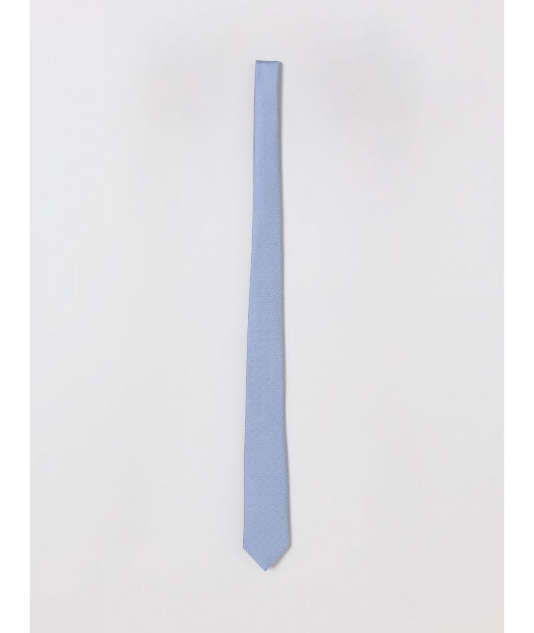 GUCCI Голубой шелковый галстук, фото 3