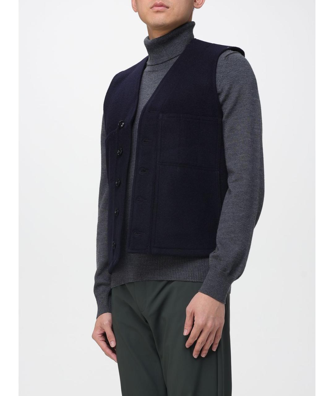 FILSON Темно-синий шерстяной жилет, фото 3