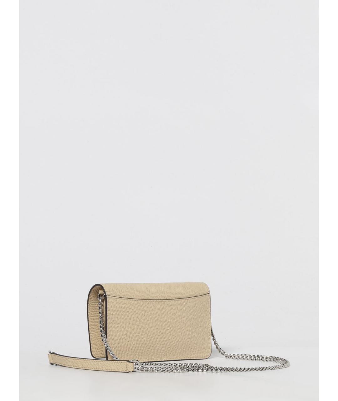 RALPH LAUREN Бежевая кожаная сумка через плечо, фото 2