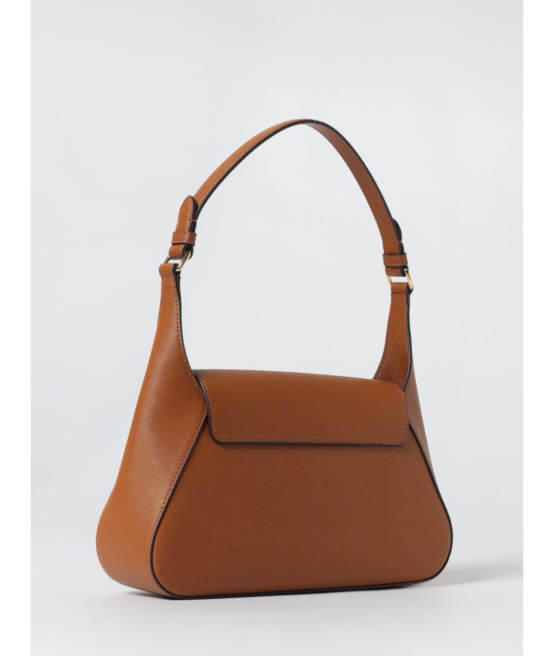 RALPH LAUREN Коричневая кожаная сумка через плечо, фото 2