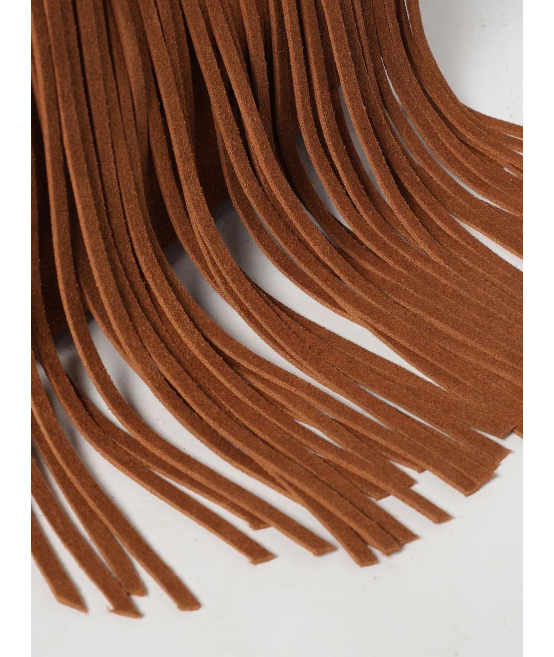 RALPH LAUREN Коричневая замшевая сумка через плечо, фото 4