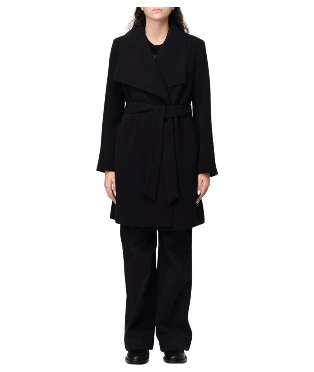RALPH LAUREN Черное шерстяное пальто, фото 1