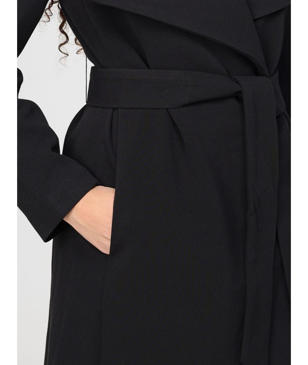 RALPH LAUREN Черное шерстяное пальто, фото 3