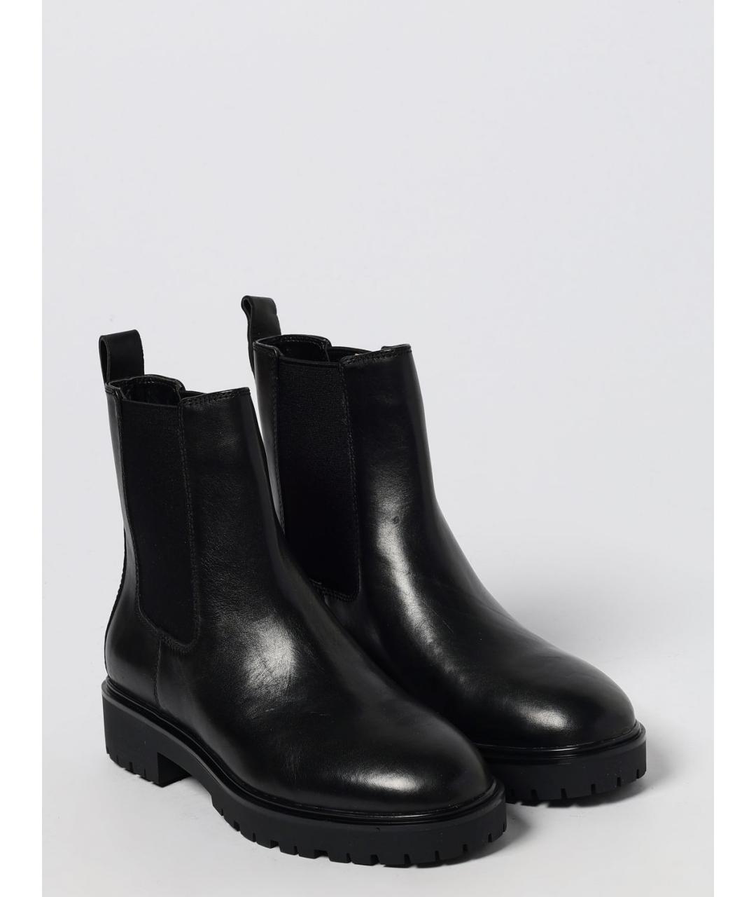 RALPH LAUREN Черные кожаные ботинки, фото 2