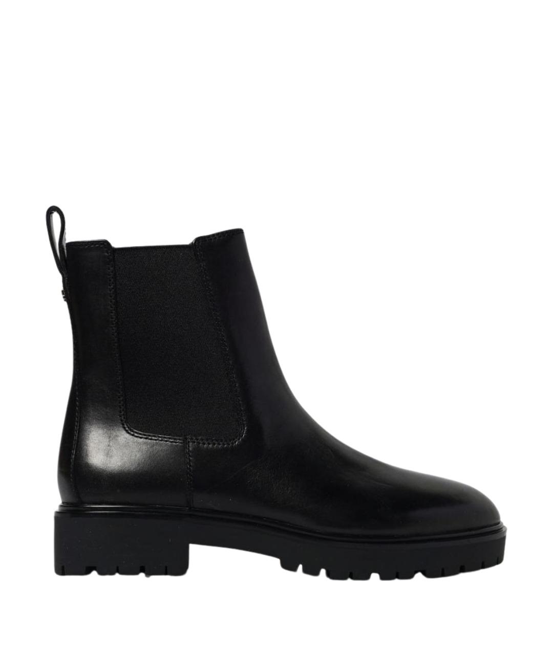 RALPH LAUREN Черные кожаные ботинки, фото 1