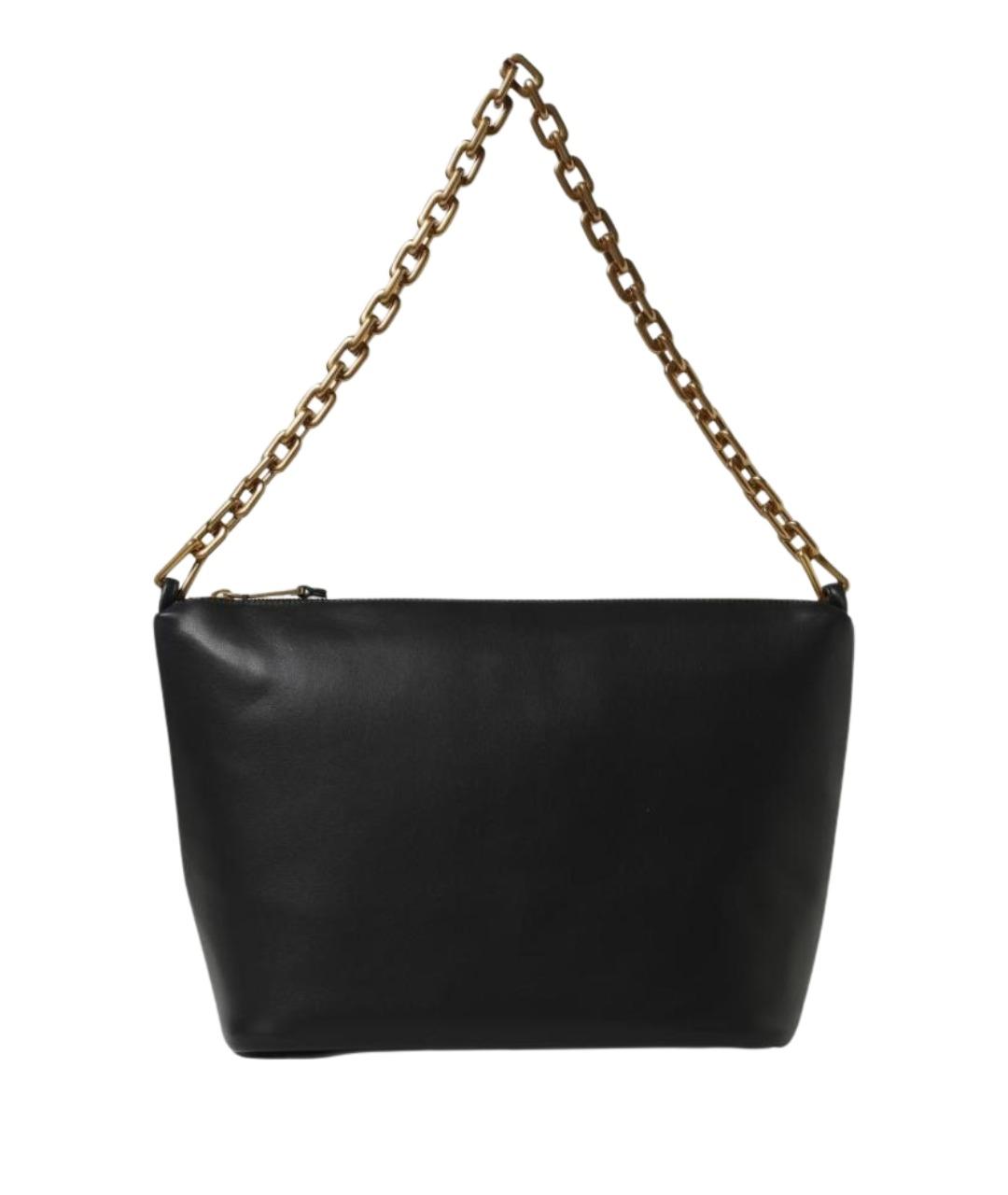 EMPORIO ARMANI Черная кожаная сумка через плечо, фото 1