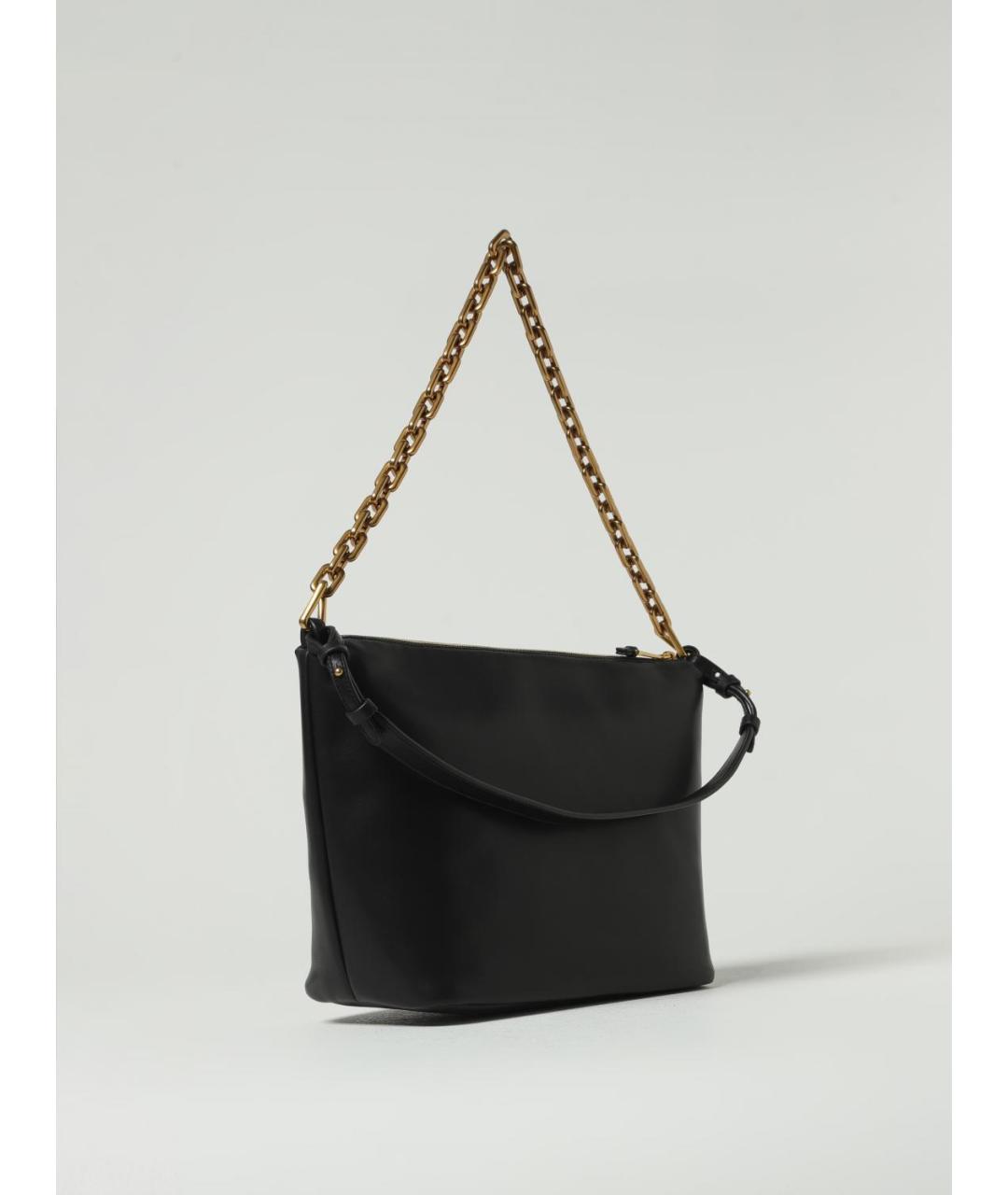 EMPORIO ARMANI Черная кожаная сумка через плечо, фото 2