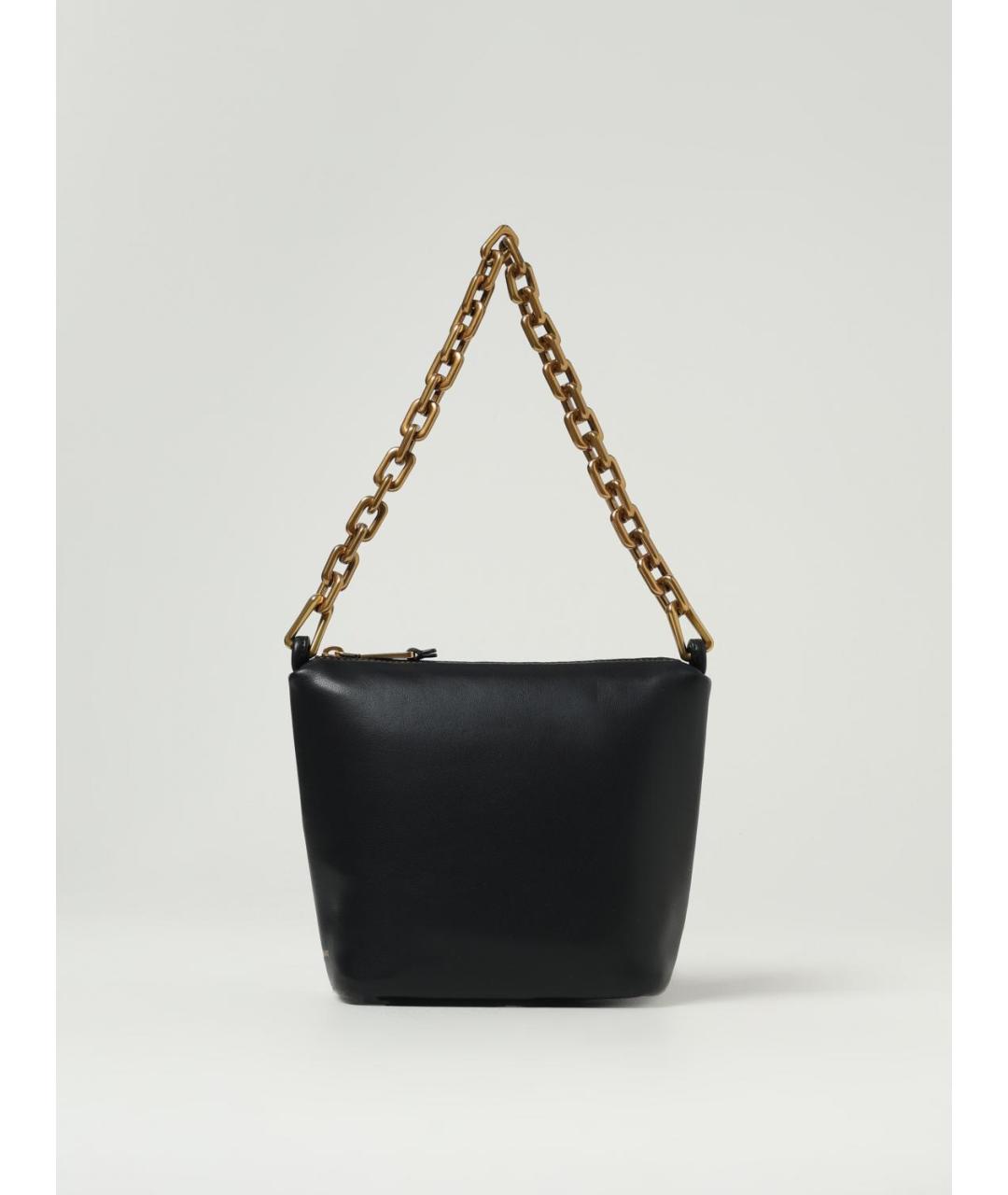 EMPORIO ARMANI Черная кожаная сумка через плечо, фото 4