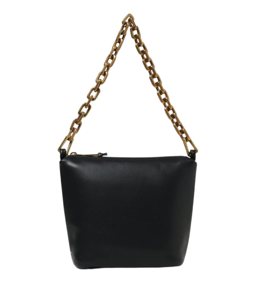 EMPORIO ARMANI Черная кожаная сумка через плечо, фото 1