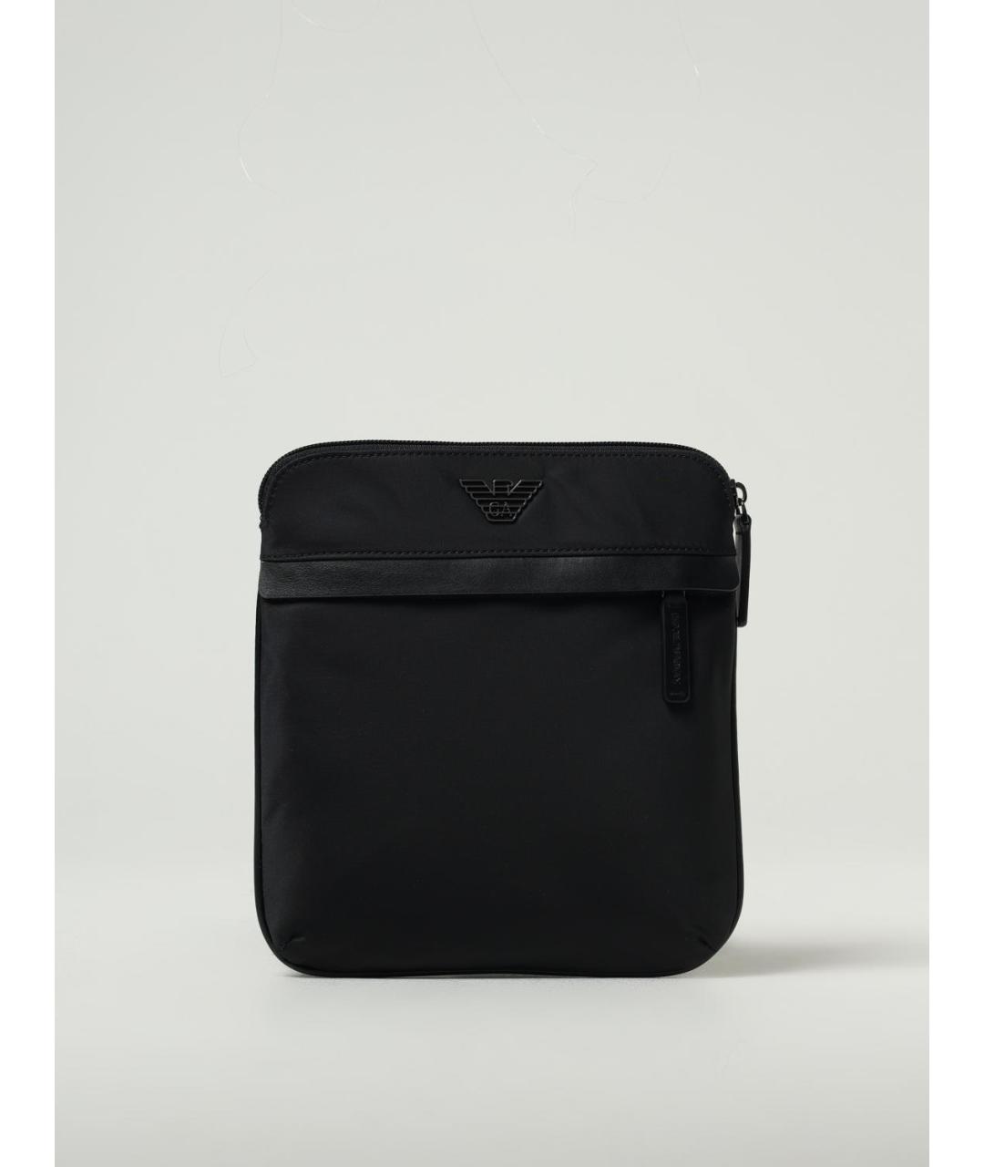 EMPORIO ARMANI Черная синтетическая сумка на плечо, фото 4