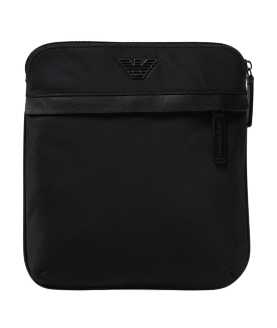 EMPORIO ARMANI Черная синтетическая сумка на плечо, фото 1