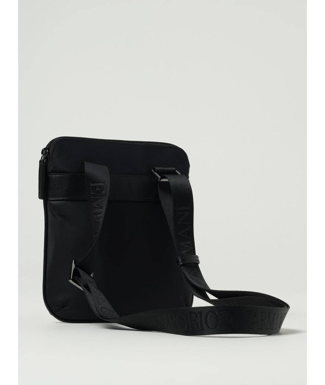 EMPORIO ARMANI Черная синтетическая сумка на плечо, фото 2