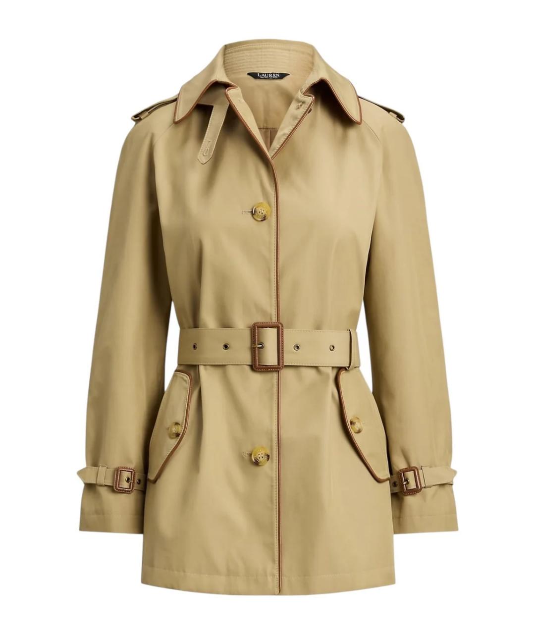 RALPH LAUREN Бежевый хлопковый тренч/плащ, фото 1