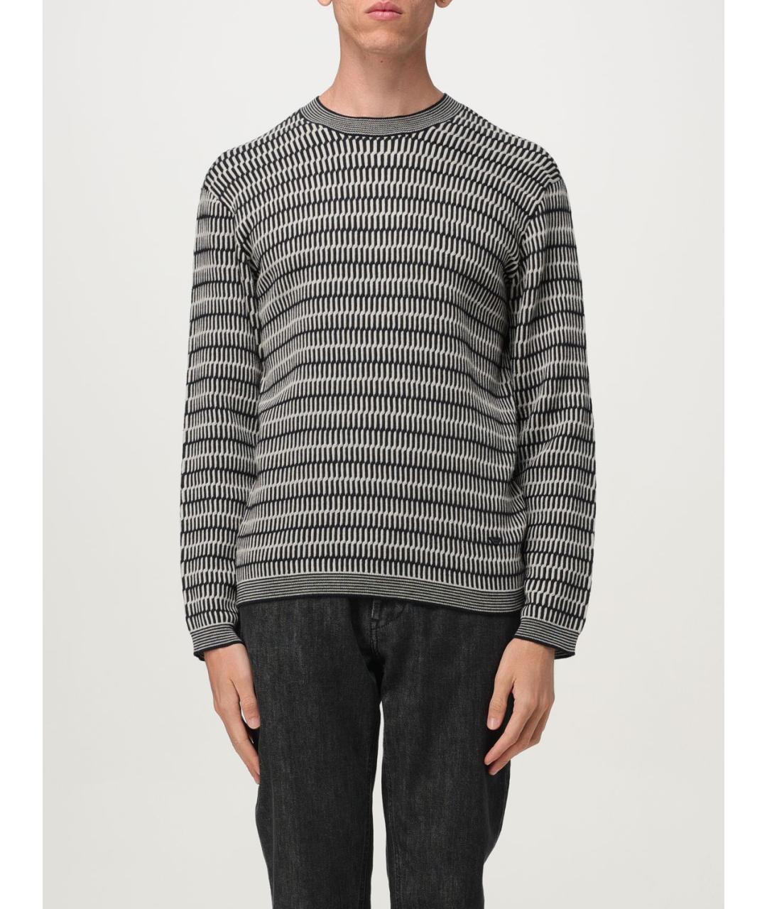 EMPORIO ARMANI Серый шерстяной джемпер / свитер, фото 4