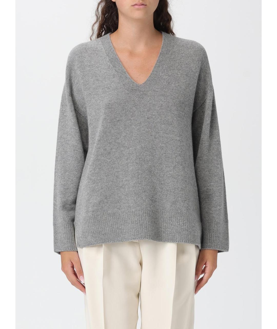 EMPORIO ARMANI Серый кашемировый джемпер / свитер, фото 4